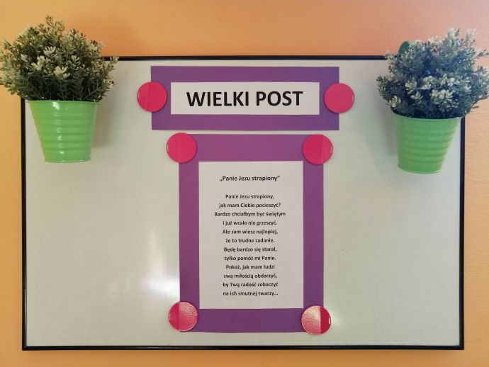 Wielki Post w grupie 4 latków